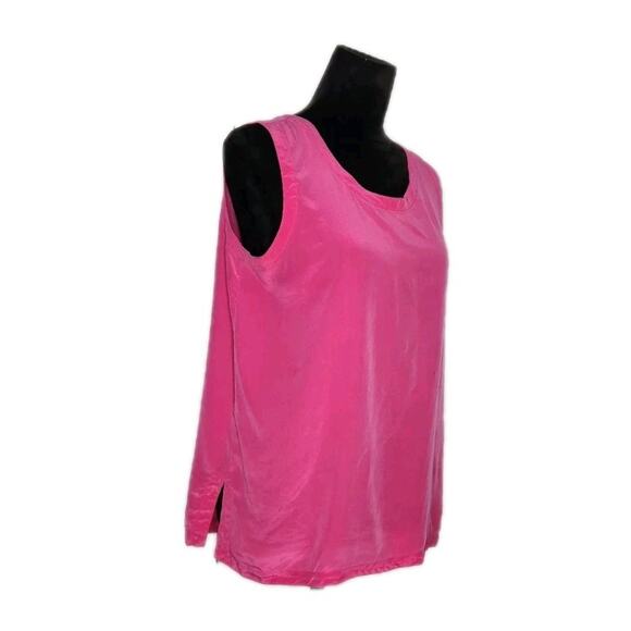 Vintage Carol HDRN signature pink silk tank top size Large - Picture 2 of 7